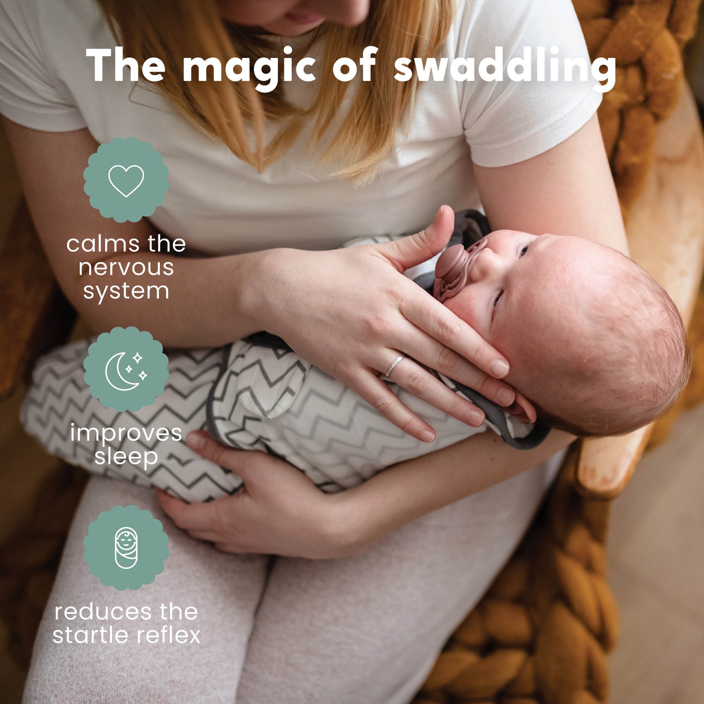 Adjustable Baby Swaddle Wrap (Spots & Stripes)