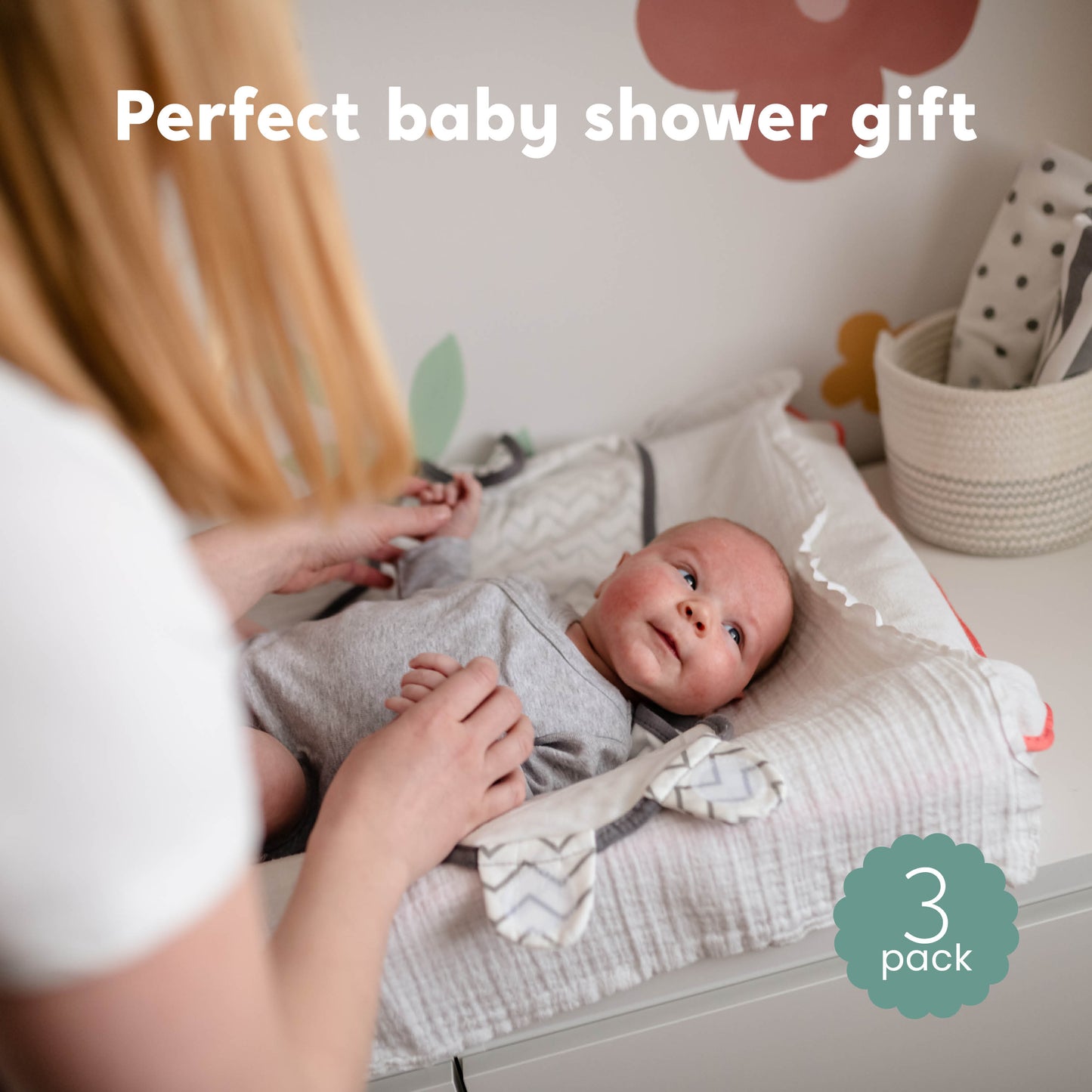 Adjustable Baby Swaddle Wrap (Spots & Stripes)